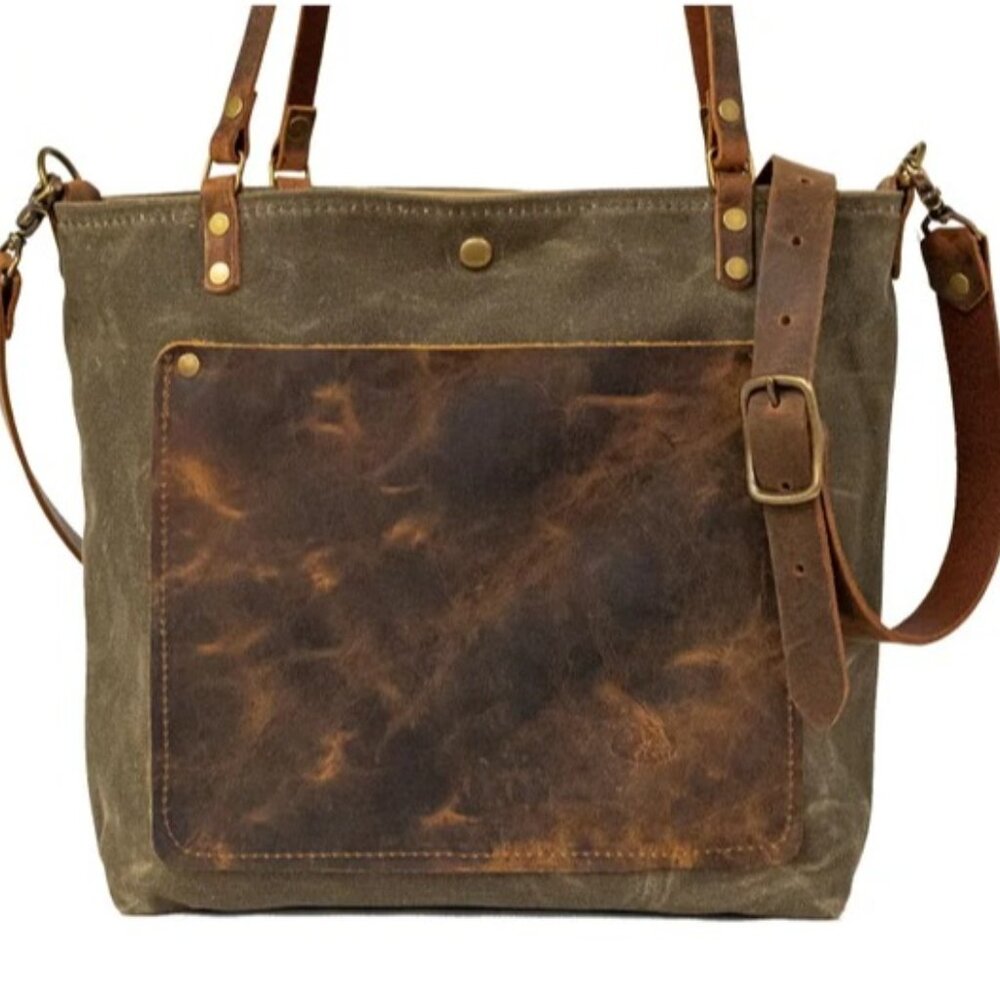 Waxed Canvas Tote Made in USA